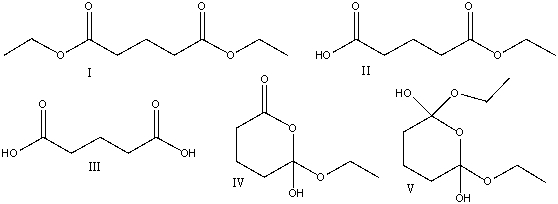 Predict the product for the following reaction.     A) I B) II C) III D) IV E) V