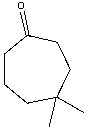 What is the IUPAC name for the following compound?   A) 5,5-dimethyl-2-heptanone B) 5,5-dimethylcycloheptanone C) 4,4-dimethylcycloheptanone D) 3,3-dimethylcycloheptanone E) none of these