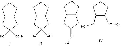 Predict the product for the following reaction.     A) I B) II C) III D) IV E) none of these