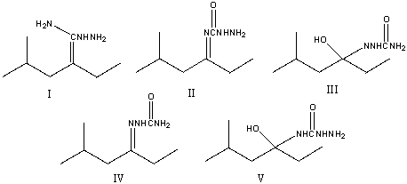 Predict the product for the following reaction.     A) I B) II C) III D) IV E) V