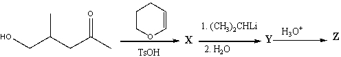 Provide structures of the intermediates and the final product.  