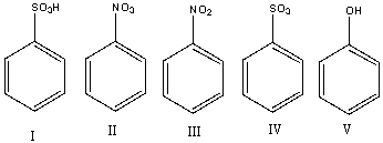 Predict the product for the following reaction.     A) I B) II C) III D) IV E) V