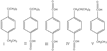 Predict the major product for the following reaction.     A) I B) II C) III D) IV E) V