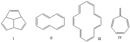 Which one of the following compound is aromatic?   A) I B) II C) III D) IV