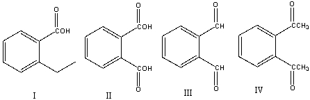 Provide the product for the following reaction?       A) I B) II C) III D) IV E) V