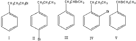 Provide the structure of the major product(s) for the following reaction.     A) I B) II C) III D) IV E) V