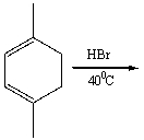 Provide the structure for 1,2 addition product for the following reaction and explain why it is a major product rather than 1,4 addition product.  