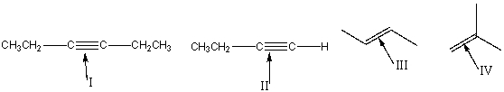 Which of the following bonds is IR inactive?   A) I B) II C) III D) I & IV E) I & III