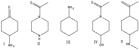 Which one of the following compounds is consistent with the following IR spectrum?   SDBS: National Institute of Advanced Industrial Science and Technology   A) I B) II C) III D) IV E) V