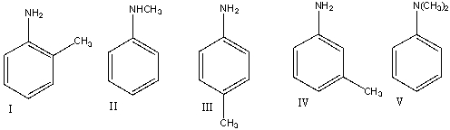 Which one of the following compounds is consistent with the following IR spectrum?   SDBS: National Institute of Advanced Industrial Science and Technology   A) I B) II C) III D) IV E) V