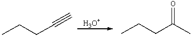 For the following reaction,which of the following is consistent with the IR spectrum of the product?   A) absorption at 2150 cm<sup>-1</sup> should disappear B) absorption at 3300 cm<sup>-1</sup> and 2150cm<sup>-1</sup> should disappear C) absorption at 2250 cm<sup>-1</sup> should disappear,new absorption at 3300 cm<sup>-1</sup> should appear D) absorption at 1650 cm<sup>-1</sup> should disappear and absorption at 3300 cm<sup>-1</sup> should appear E) absorption at 3300 cm<sup>-1</sup> and 2150cm<sup>-1</sup> should disappear,a new absorption at 1720 cm<sup>-1 </sup>should appear