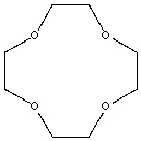 What is the correct IUPAC name for the following compound?   A) 12-crown-5 B) 12-crown-4 C) 4-crown-12 D) 12-crown-12 E) none of these