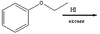 Predict the product(s) for the following reaction.   A) ethanol + phenol B) phenol + 1-iodoethane C) iodobenzene + ethanol D) iodobenzene + 1-iodoethane E) none of these