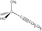 What is the IUPAC name for the following compound?   A) (R) -3-hexyn-2-ol B) (S) -3-hexyn-2-ol C) (R) -2-hexyn-4-ol D) (S) -2-hexyn-4-ol E) (S) -2-hydroxy-3-hexyne