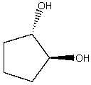 What is the IUPAC name for the following compound?   A) cis-1,2-cyclopentanediol B) meso-1,2-cyclopentanediol C) (1R,2R) -1,2-cyclopentanediol D) (1R,2S) -1,2-cyclopentanediol E) (1S,2S) -1,2-cyclopentanediol