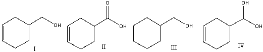Predict the product for the following reaction.     A) I B) II C) III D) IV