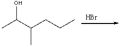 Predict the major product for the following reaction and provide a curved arrow mechanism for the formation of the product.  