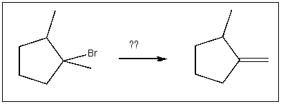 Predict the reagent(s) required to complete the following transformation:   A) NaOtBu B) HBr C) H<sub>2</sub>SO<sub>4</sub> D) NaOH E) NaSH