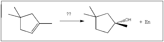 Predict the reagent(s) required to complete the following transformation:   A) 1) OsO<sub>4</sub>;2) NaHSO<sub>3</sub>,H<sub>2</sub>O B) 1) Hg(OAc) <sub>2</sub>,H<sub>2</sub>O;2) NaBH<sub>4</sub> C) 1) RCO<sub>3</sub>H;2) H<sub>3</sub>O<sup>+</sup> D) 1) BH<sub>3</sub>-THF;2) H<sub>2</sub>O<sub>2</sub>,NaOH E) 1) O<sub>3</sub>;2) DMS