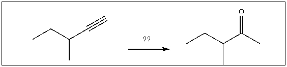 Predict the reagent(s) required to complete the following transformation:   A) 1) OsO<sub>4</sub>;2) NaHSO<sub>3</sub>,H<sub>2</sub>O B) H<sub>2</sub>SO<sub>4</sub>,H<sub>2</sub>O,HgSO<sub>4</sub> C) H<sub>2</sub>,Pt D) 1) 9-BBN;2) H<sub>2</sub>O<sub>2</sub>,NaOH E) 1) O<sub>3</sub>;2) DMS