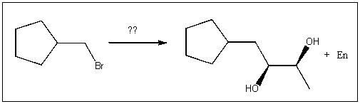 Propose an efficient method of completing the following transformation:  