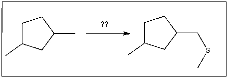 Propose an efficient method of completing the following transformation:  