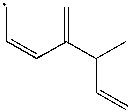 Use correct arrow formalism to draw all the resonance structure for the radical shown below.  