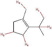 Which of the labeled C-H bonds is the weakest?   A) H<sub>a</sub> B) H<sub>b</sub> C) H<sub>c</sub> D) H<sub>d</sub> E) H<sub>e</sub>