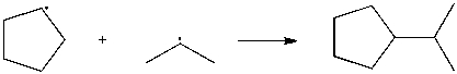 Use correct arrow formalism to show the following radical process:  