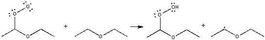 Which term best describes the process shown below?   A) neutralization B) propagation C) termination D) initiation E) elimination