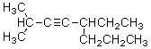 What is the correct IUPAC name for the molecule shown below?   A) 2-Methyl-5-propyl-3-heptyne B) 5-Ethyl-2-methyl-3-octyne C) 1-Isopropyl-3-ethyl-1-hexyne D) 6-Methyl-3-propyl-4-heptyne E) 4-Ethyl-7-methyl-5-octyne