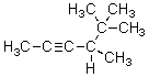 What is the correct IUPAC name for the molecule shown below?   A) 2,2,3-Trimethyl-4-hexyne B) 4-tert-Butyl-2-pentyne C) 4,5,5-Trimethyl-2-hexyne D) 4,5,5,5-Tetramethyl-2-pentyne E) 2,2-Dimethyl-3-(1-propynyl) butane