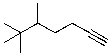 What is the correct IUPAC name for the molecule shown below?   A) 5,6,6-Trimethyl-1-heptyne B) 5-tert-Tutyl-1-hexyne C) 2,2,3-Trimethyl-6-heptyne D) 2,2,3-(3-Butynyl) butane E) sec-Butyl-tert-butylacetylene