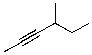 What is the correct IUPAC name for the molecule shown below?   A) 4-Ethyl-2-pentyne B) 2-Ethyl-3-pentyne C) 3-Methyl-4-hexyne D) 4-Methyl-2-hexyne E) sec-Butylpropyne