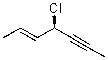 What is the correct IUPAC name for the molecule shown below?   A) (R,Z) -4-chlorohept-5-en-2-yne B) (S,E) -4-chlorohept-5-en-2-yne C) (S,E) -4-chlorohept-2-en-5-yne D) (R,E) -4-chlorohept-5-en-2-yne E) (R,E) -4-chlorohept-2-en-5-yne