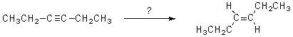 Select the reagent(s) expected to accomplish the transformation shown below.   A) H<sub>2</sub>,Pd B) H<sub>2</sub>,Lindlar's catalyst C) Na,NH<sub>3</sub>(l)  D) A and B E) B and C