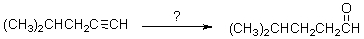 For the transformation shown,select the most appropriate reagent(s) to effect the change.   A) H<sub>2</sub>SO<sub>4</sub>,HgSO<sub>4</sub> B) 1) Disiamylborane,2.HO<sup>-</sup>,H<sub>2</sub>O,H<sub>2</sub>O<sub>2</sub> C) K<sub>2</sub>Cr<sub>2</sub>O<sub>7</sub>,H<sup>+</sup> D) NaOCl E) H<sub>2</sub>,Pd