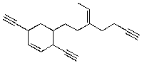 Ozonolysis of one mole of the compound shown is expected to produce how many moles of CO<sub>2</sub> upon completion of the reaction?   A) 1 B) 2 C) 3 D) 4 E) 8