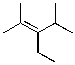 Which of the following is the correct IUPAC name for the following compound?   A) 2-ethyl-1,1,3-trimethylbutene B) 3-ethyl-2,4-dimethyl-2-pentene C) 2,4-dimethylhexene D) 4-ethyl-1,3-dimethyl-3-pentene