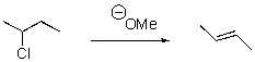 Show the mechanism for the following elimination,assuming that it is a concerted reaction.  
