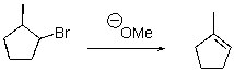 Show the mechanism for the following elimination,assuming that it is a stepwise reaction.  