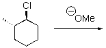 What is the product of the following elimination?  