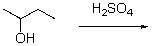 For the following dehydration,draw the structure of the intermediate carbocation.  