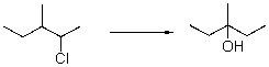 Which reagents would you use for the following reaction?   A) NaOH in water B) NaOH in acetonitrile C) Water D) HCl in water