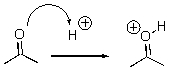 For the following reaction step,indicate which pattern it belongs to.   A) Proton Transfer B) Loss of Leaving Group C) Nucleophilic Attack D) Rearrangement