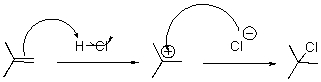 What pattern is the second step of this reaction?   A) Proton Transfer B) Loss of Leaving Group C) Nucleophilic Attack D) Rearrangement