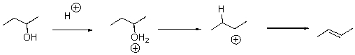 Draw arrows for each step of the following reaction.  