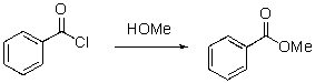 Which of the following is the electrophilic site in the following reaction?   A) C of carbonyl B) O of carbonyl C) Cl D) O of alcohol
