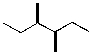 Draw in the plane of symmetry in the following compound.  