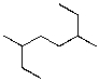 What is the IUPAC name for the following compound?   A) 2,5-diethylhexane B) 3,6-dimethyloctane C) 2-ethyl-5-methylheptane D) 2,5-dimethylheptane
